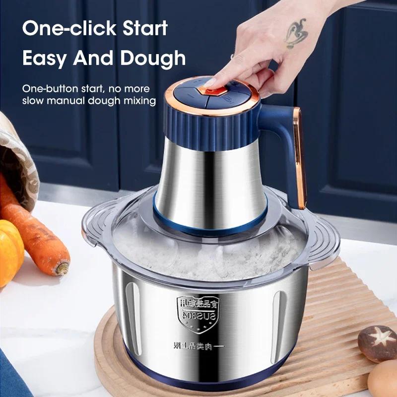 Baby Food Vegetables - Hachoir Électrique 5L en Acier Inoxydable